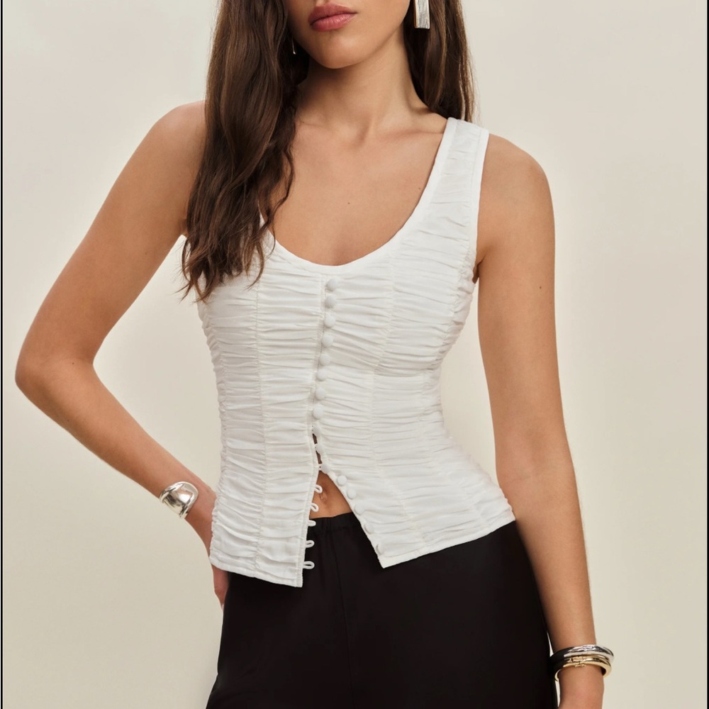 Reformation Archer Shirred Top - New with tags!